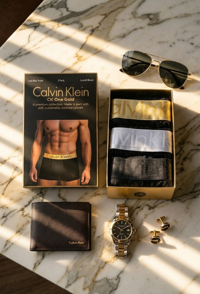 CK Gold Comfort Pack – 3 Premium Quality Boxers