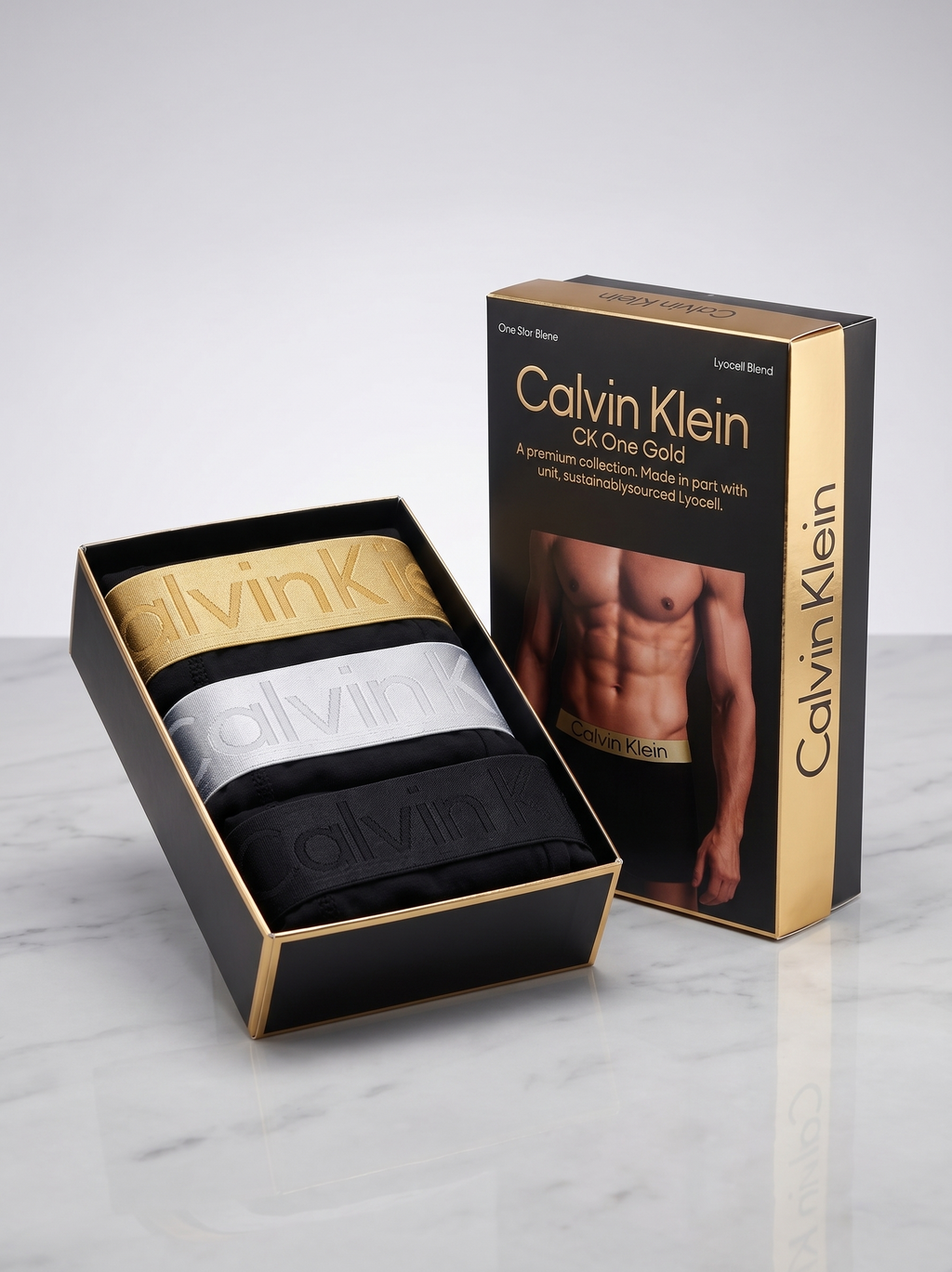 CK Gold Comfort Pack – 3 Premium Quality Boxers